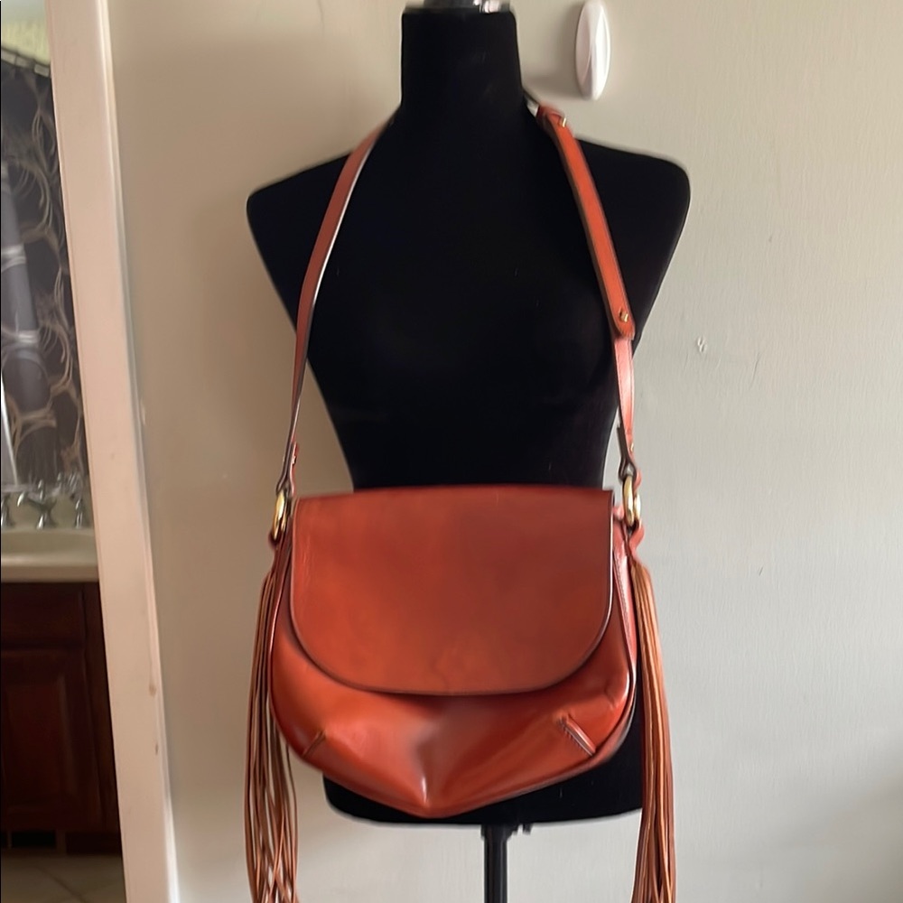 Banana Republic Tan Crossbody Bag with Tassel Details